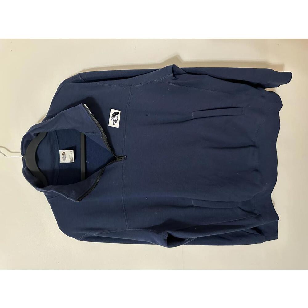 The‎ North Face Men's Navy Blue Fleece Jacket Half-Zip Size Large